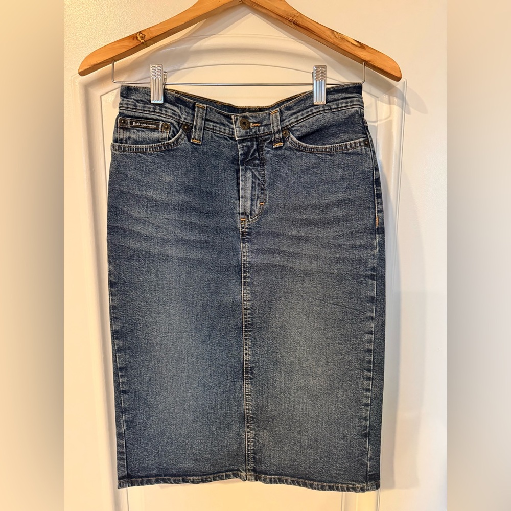 D&G Blue Denim Pencil Skirt